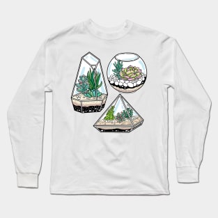 Beautiful Succulent Terrarium Long Sleeve T-Shirt